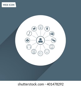 technology web icons set