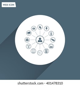 technology web icons set