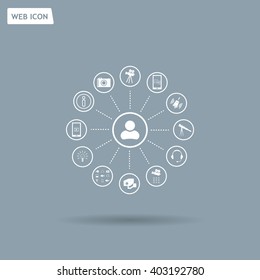 technology web icons set