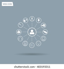 technology web icons set