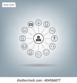 technology web icons set