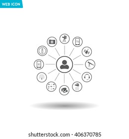 technology web icons set