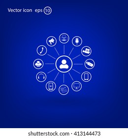 technology web icons set