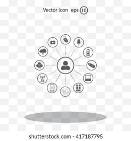 technology web icons set