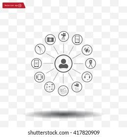 technology web icons set