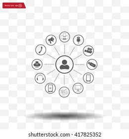 technology web icons set