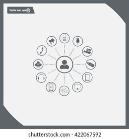technology web icons set