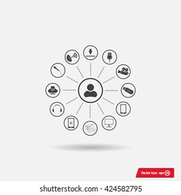 technology web icons set