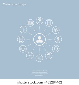 technology web icons set