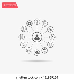 technology web icons set