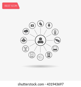 technology web icons set