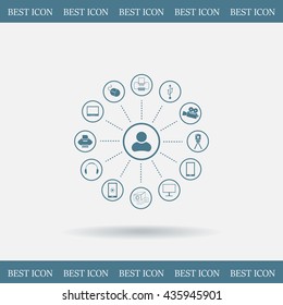 technology web icons set