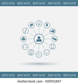 technology web icons set