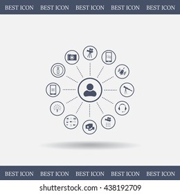 technology web icons set