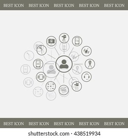 technology web icons set