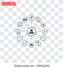 technology web icons set