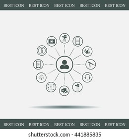 technology web icons set