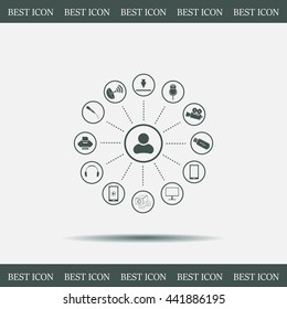 technology web icons set
