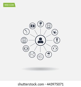 technology web icons set