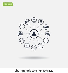 technology web icons set