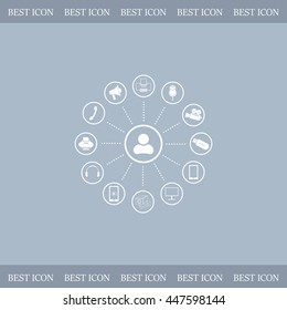 technology web icons set
