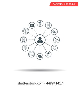 technology web icons set