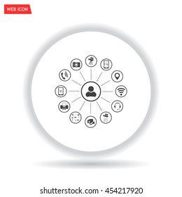 technology web icons set