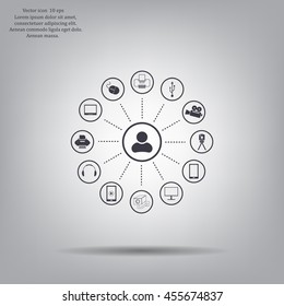 technology web icons set