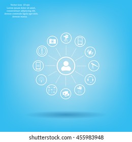 technology web icons set