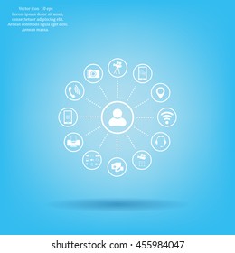 technology web icons set