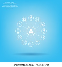 technology web icons set