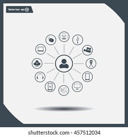 technology web icons set