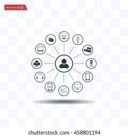 technology web icons set