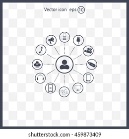 technology web icons set