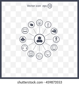 technology web icons set