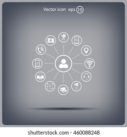technology web icons set