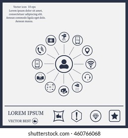 technology web icons set