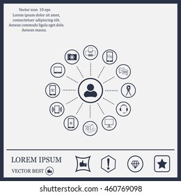 technology web icons set