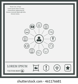 technology web icons set