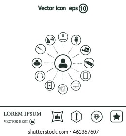 technology web icons set