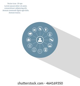 technology web icons set