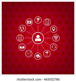 technology web icons set