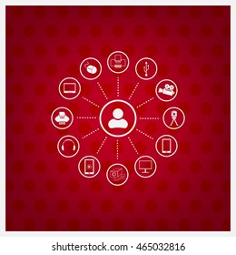 technology web icons set