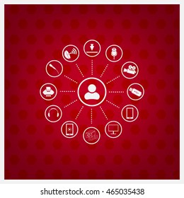 technology web icons set