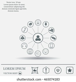 technology web icons set