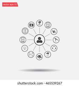 technology web icons set