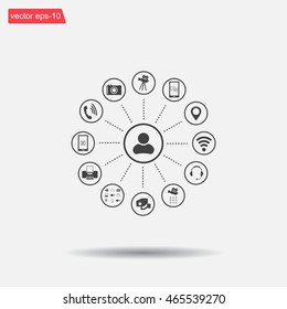 technology web icons set