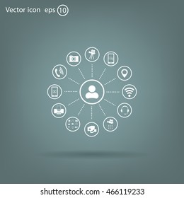 technology web icons set