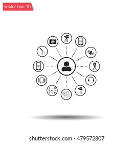 technology web icons set