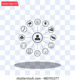 technology web icons set